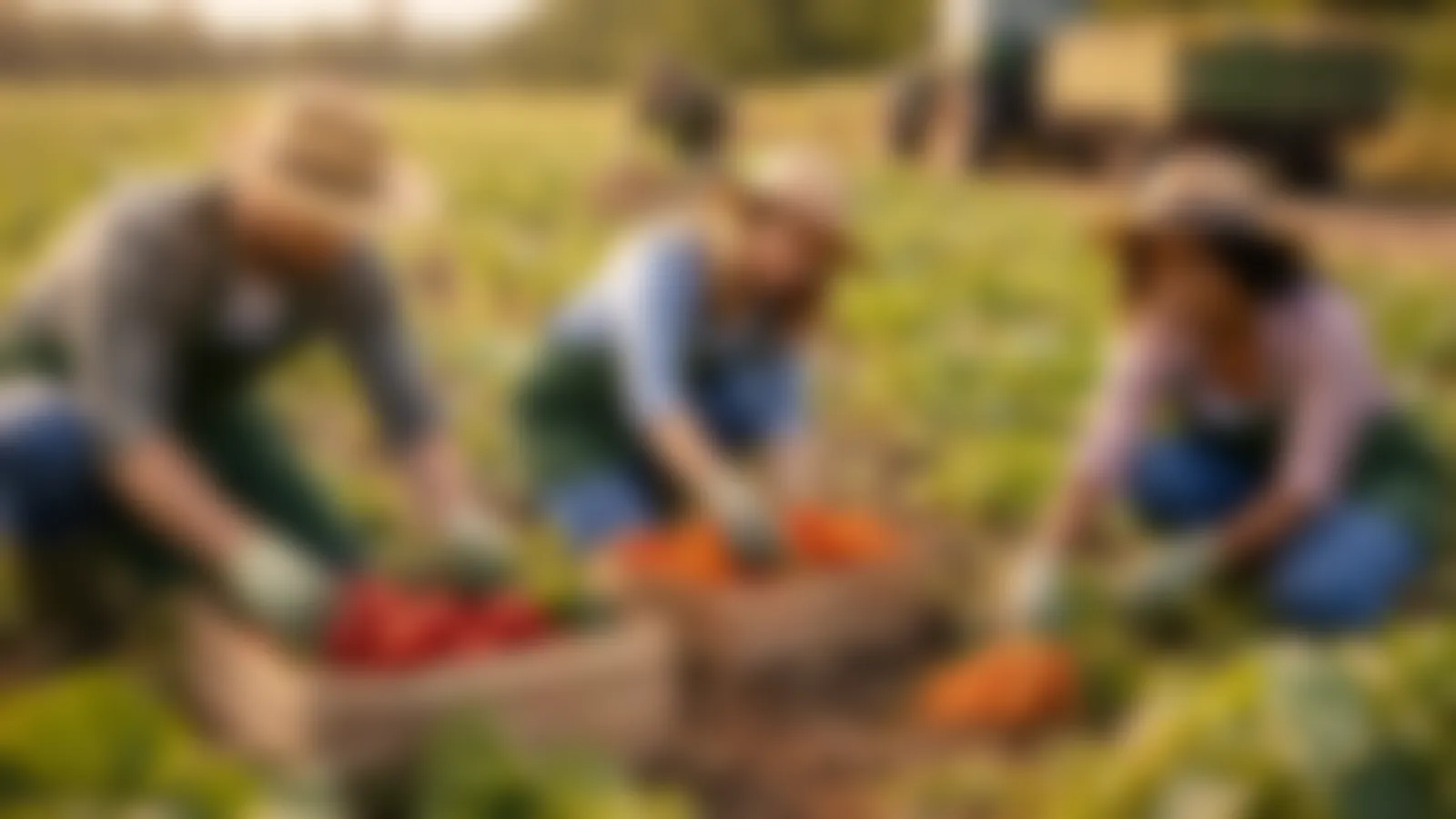 Erntehelfer bei der Erntearbeit auf einem landwirtschaftlichen Feld