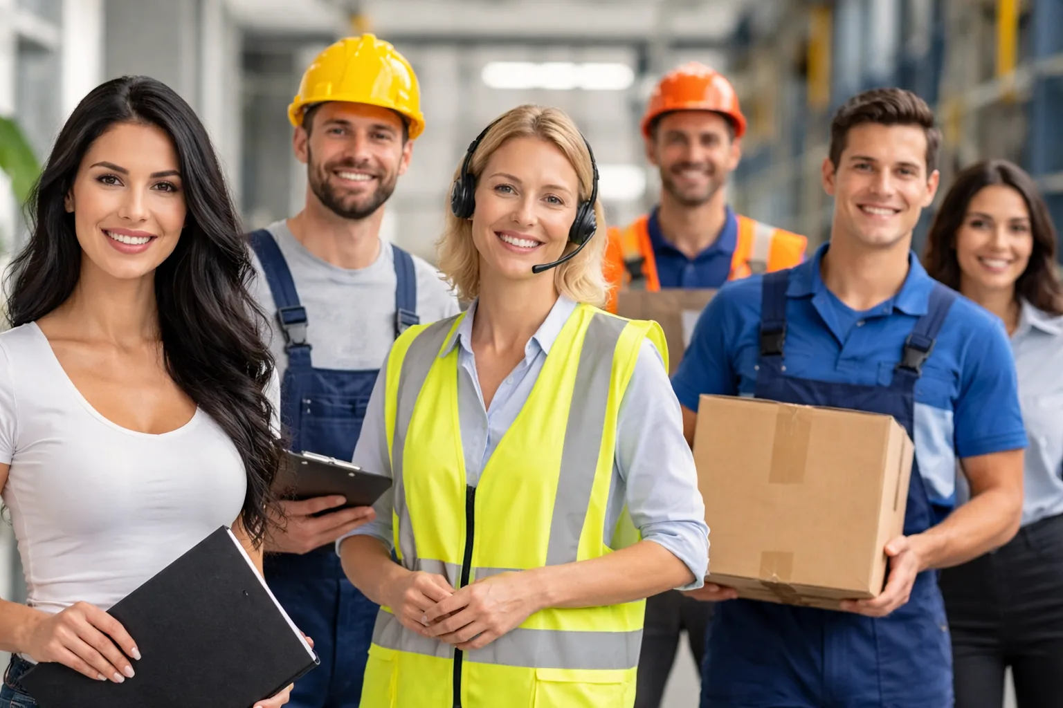 Bewerber und Helferpersonal von Personal-Finden24 in moderner Arbeitsumgebung für bundesweite Einsätze