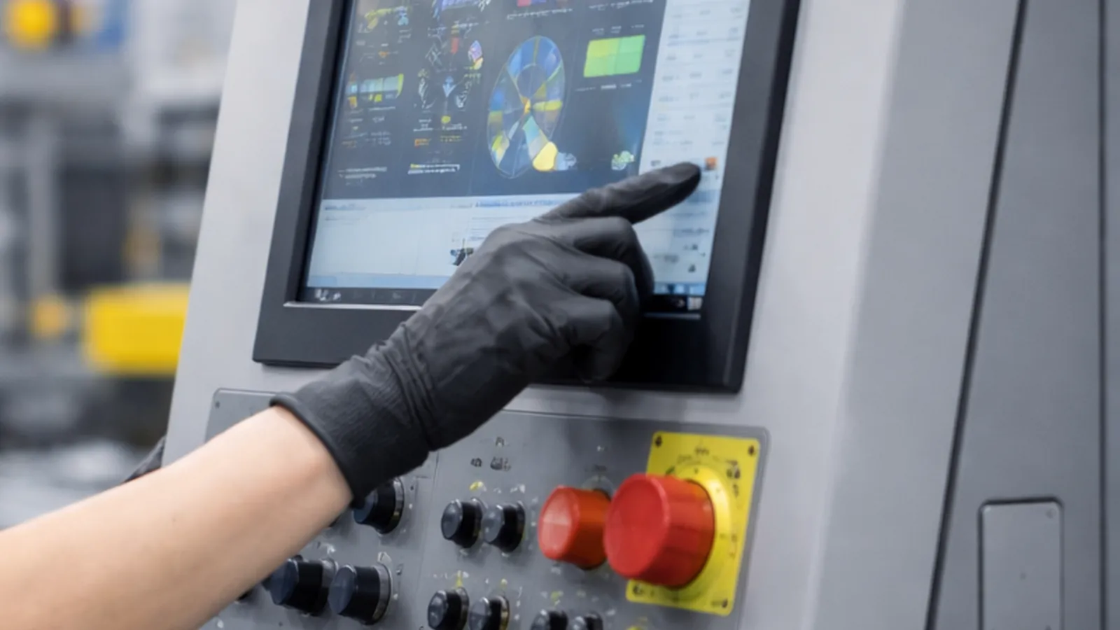 Produktionshalle als Hintergrund. Produktionshelfer unterstützen Unternehmen bundesweit bei planbaren Abläufen in Fertigung und Produktion.